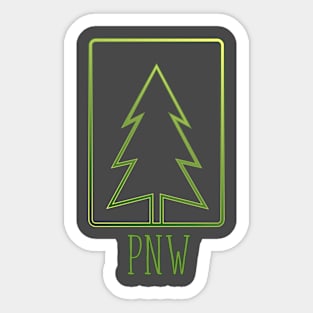 Pacific Northwest - tree outline Sticker